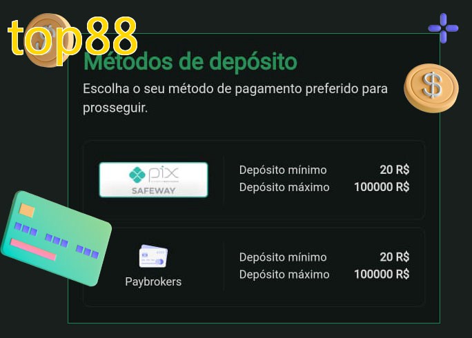 O cassino top88bet oferece uma grande variedade de métodos de pagamento